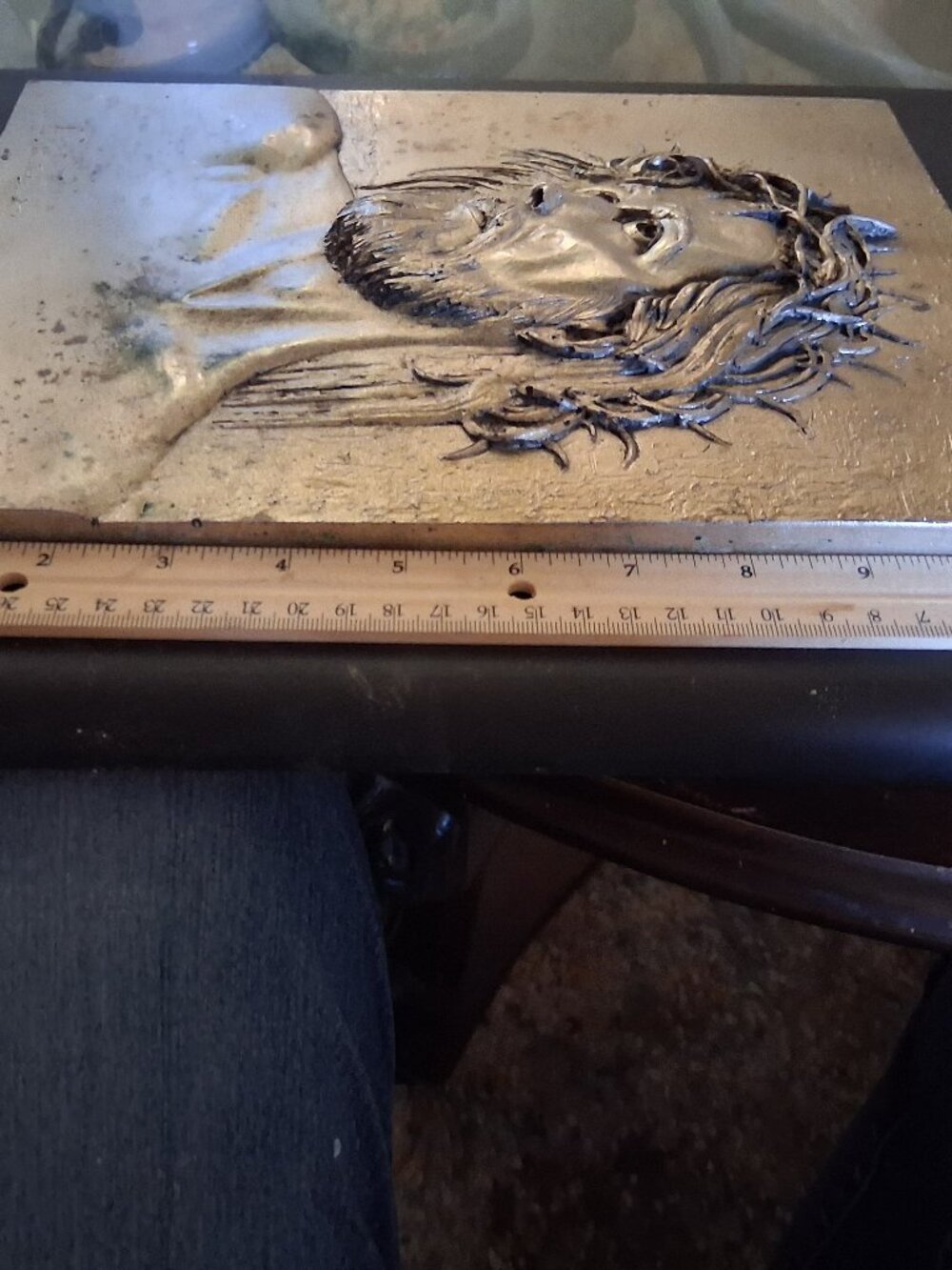 Vintage Large Sterling Silver 925 Jesus Wall Plaque Made in Italy see inside .. - Picture 4 of 13